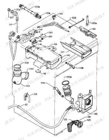 Взрыв-схема стиральной машины Zanussi ZF1012C - Схема узла Water equipment